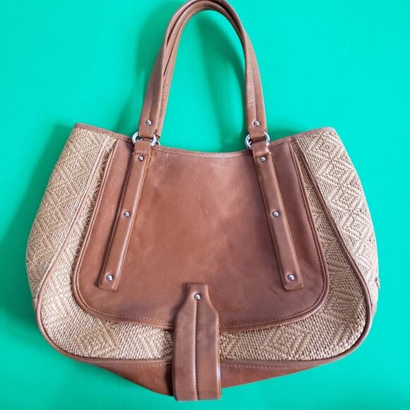 Rare Cole Haan Jeweled Leather Tote - Picture 3 of 7